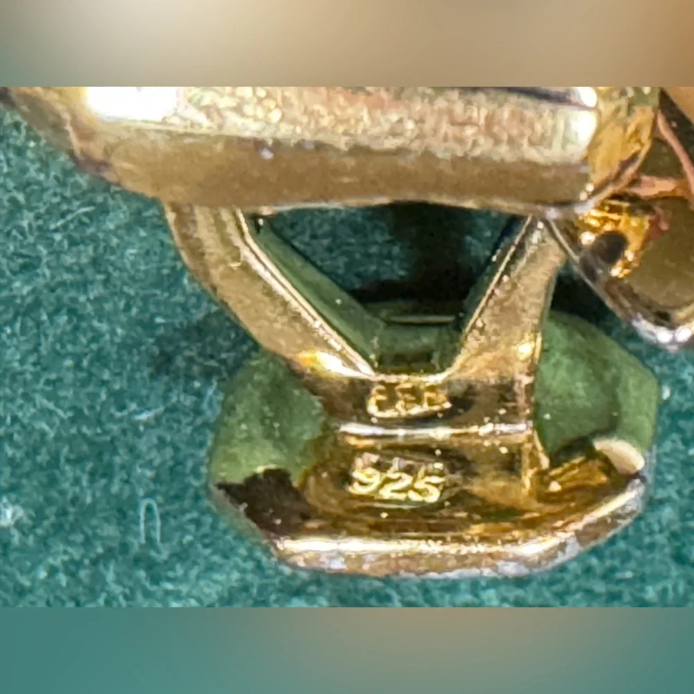 VTG Rick Cameron Horse Head Cufflinks Vermeil 925 Silver-Gilt 24k Gold Wildlife